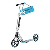 HUDORA BigWheel 205 Scooter - Stabiler Aluminium-Roller - Höhenjustierbarer & zusammenklappbarer Cityroller mit Ständer - Sportlicher Kinder- & Erwachsenenroller für bis zu 100kg