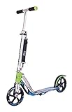 HUDORA 14750 BigWheel 205-Das Original mit RX Pro Technologie-Tret-Roller klappbar-City-Scooter, grün/blau