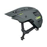 ABUS MTB-Helm MoDrop - robuster Fahrradhelm mit guter Belüftung für Mountainbiker - individuelle Passform - für Damen und Herren - Grau Matt, M