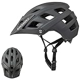 Fahrradhelm Damen, Exclusky Fahrradhelm Herren mit Visier MTB Helm Ultraleicht Windschutz Helm Retro-Helm für Trekking Rennrad Trail Helm