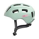 ABUS Fahrradhelm Youn-I 2.0 - mit Licht für Kinder, Jugendliche und Junge Erwachsene - Mädels Jungs - Mint, Größe M, Mint (iced Mint), M (52-57 cm)