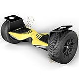 F-Cruiser Hoverboard mit luftgefüllten 10' Reifen & 5.8Ah Akku für eine hohe Reichweite (Gelb)