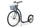 Kickbike City G4 - Tretroller für Erwachsene - Scooter Cityroller Finnscoot (schwarz-matt)