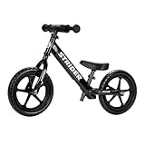 Strider 12 Sport Kinder Laufahrrad 12 Zoll, (ab 18 Monate bis 5 Jahre), Balance Bike in Schwarz, Indoor Laufrad, Kinder