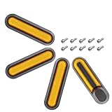 Natcoo Reflektierende Seitliche Abdeckung für Xiaomi M365, Pro, 1S, Pro2, E-Scooter Vorder Hinterrad Schutzabdeckung, Reflektierendes Stück Roller Hinterrad-Abdeckungssatz Zubehör (Schwarz/Orange)
